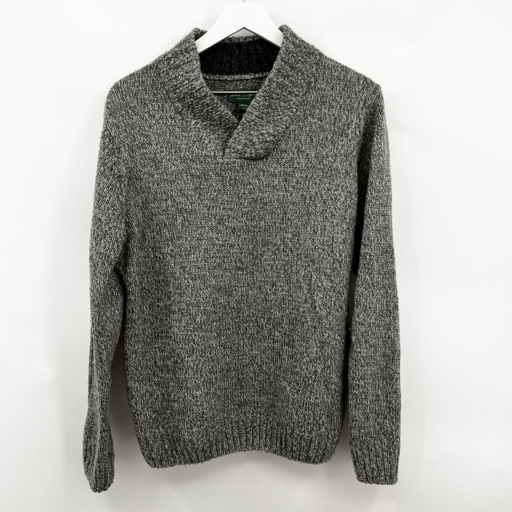 Vintage David Taylor Pullover Sweater Chunky Knit Gray Size Medium